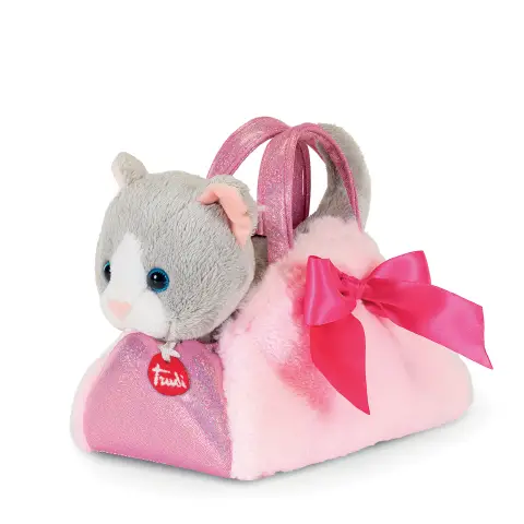 Trudi Fashion Bag Gatto Pink – Peluche con Borsetta 15x20x11 cm