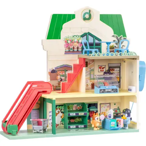 Bluey PlaySet Supermercato 40 cm con 24 Suoni e 2 Personaggi