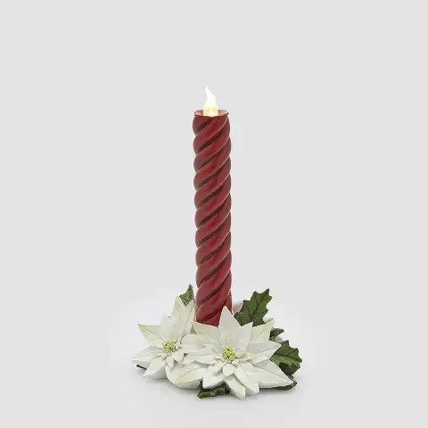 Candela LED con Coroncina EDG H28 Ø15 Verde Rosso