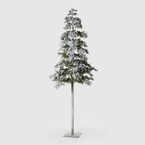 Albero di Natale Pino West Innevato Tronco Lungo H250 cm