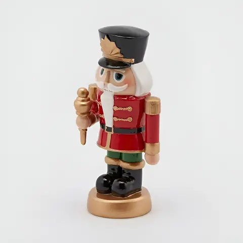 Soldatino Natalizio con Scettro 21cm Verde Rosso EDG Decorazione