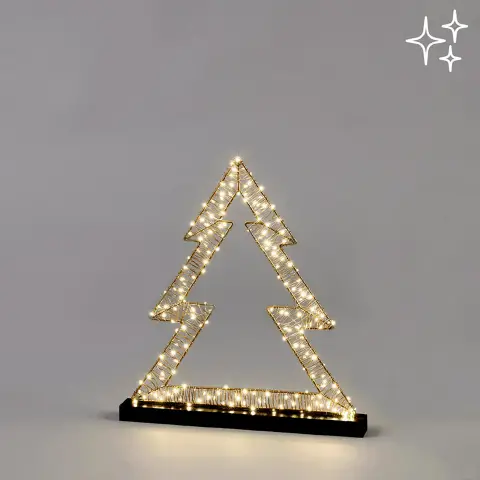 Pino Natalizio Flat con 210 Microled H50cm Ivory EDG