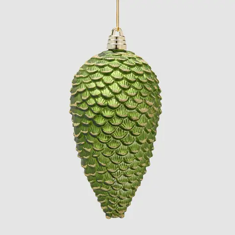 Addobbo Natalizio Pigna Verde 25cm Scintillante EDG