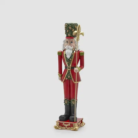 Soldatino Schiaccianoci con Alabarda H51,5cm Verde Rosso EDG