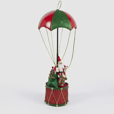 Decoro Babbo Natale con Paracadute da Appendere H110cm Verde Rosso – EDG Enzo De Gasperi