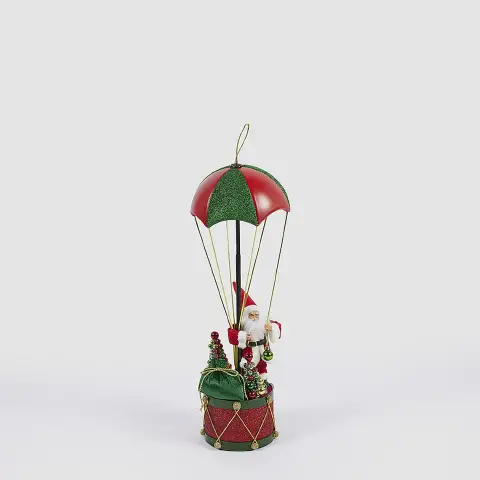 Decoro Babbo Natale con Paracadute da Appendere H60cm Verde Rosso – EDG Enzo De Gasperi