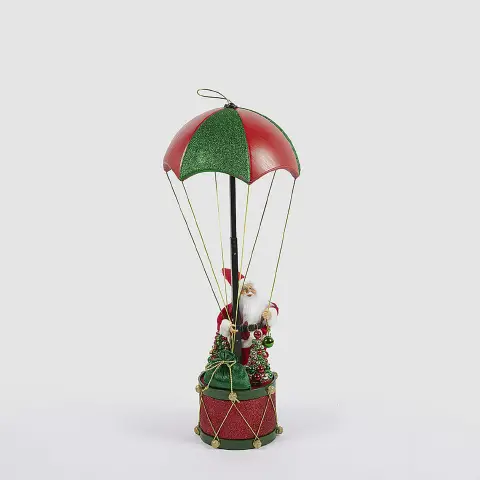 Babbo Natale con Paracadute da Appendere H80cm Verde Rosso – EDG Enzo De Gasperi