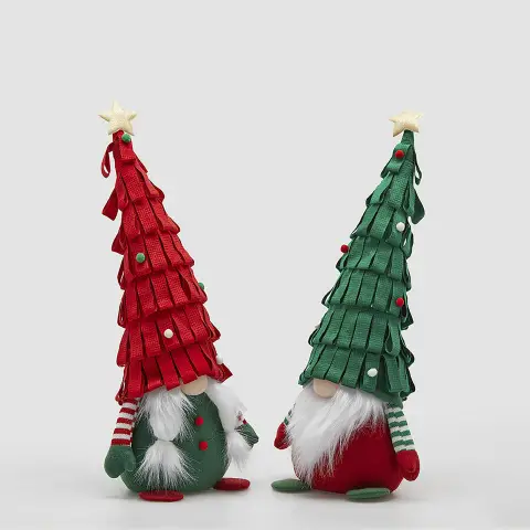 Gnomo-Pino 60 cm Verde/Rosso – Decorazione Natalizia EDG