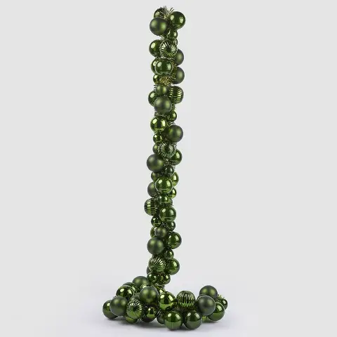 Festone Natalizio con Palline Verdi 150cm EDG Enzo De Gasperi