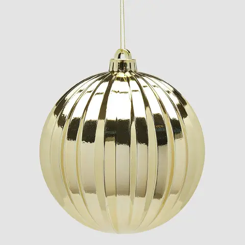 Palla Natale Spicchi Ø15cm Oro EDG Addobbo Elegante