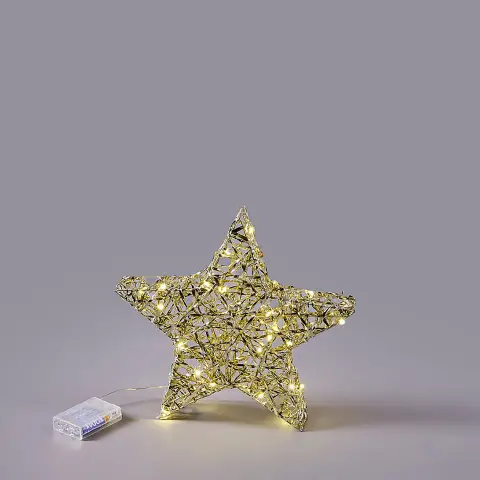 Stella Luminosa Intreccio 30 Microled Ø30cm Oro EDG Enzo De Gasperi