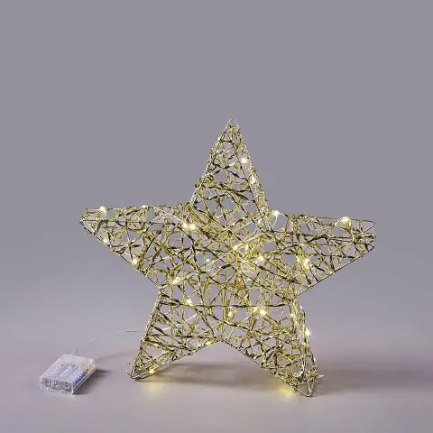 Stella Natalizia Intreccio con 40 Microled Ø40 cm Oro – EDG