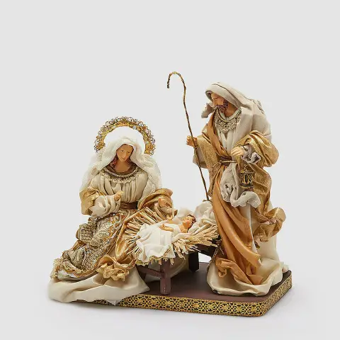 EDG Natività con Base 40cm Statuetta Natalizia Hazelnut
