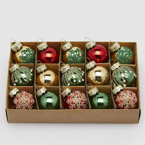 Natale Addobbo Palla Decomix Cf 15pz D.3 C4 Multicolor