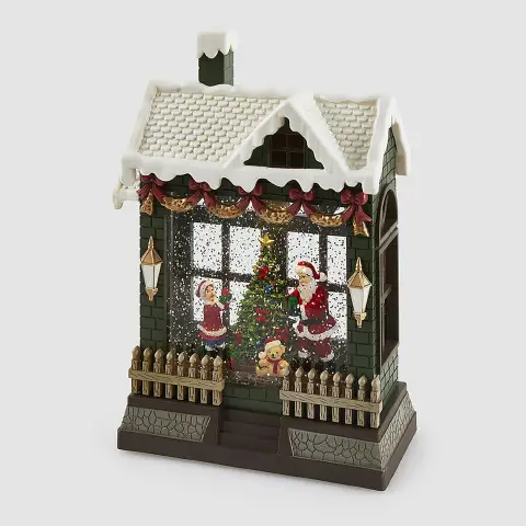 Casetta Natalizia Diorama con Luci LED, Musica e Movimento H26