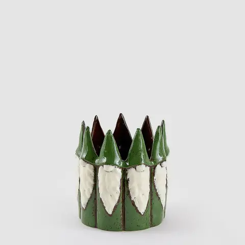 Vaso Natalizio Cachepot Gnomo H14,5 Verde