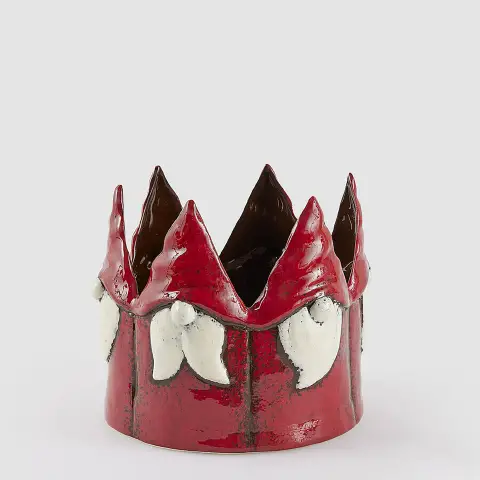 Vaso Natalizio Cachepot Gnomo H18 Rosso