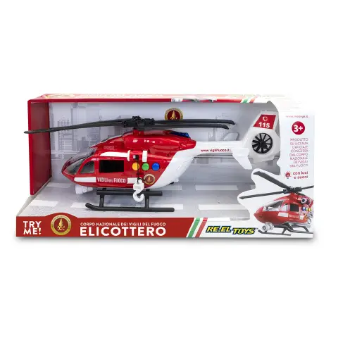 Elicottero Vigili del Fuoco Giocattolo con Luci, Suoni e Verricello