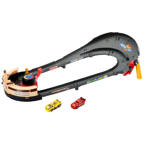 Disney Pixar Cars NASCAR Lane Change Race Playset con 2 Macchinine
