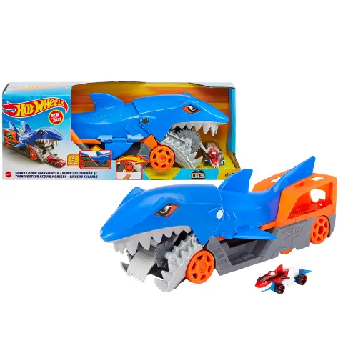 Hot Wheels Trasportatore Squalo Divoratore con Auto Inclusa