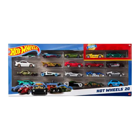 Hot Wheels Confezione da 20 Macchinine in Scala 1:64