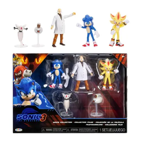 Sonic 3 Movie Articulated Characters 6 Cm Multipack