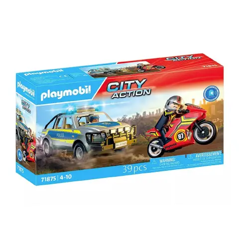 Inseguimento Con Pick-Up Della Polizia Playmobil City Action