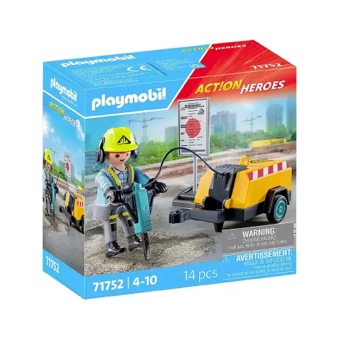 Lavoratore Con Martello Pneumatico Playmobil Action Heroes