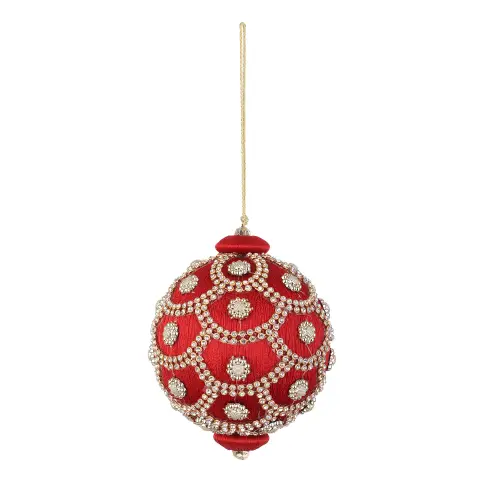 Sfera Natalizia con Strass Crystal Rossa