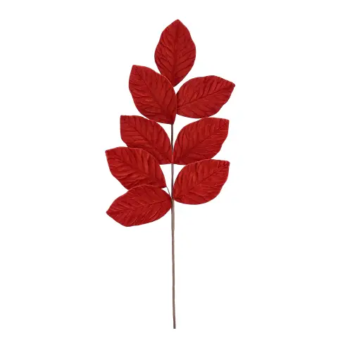 Ramo Ertemios Decorazione Natalizia 70cm  Foglia Rossa