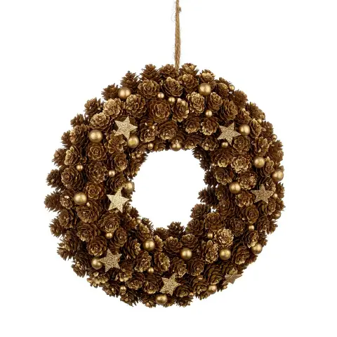 Corona Ashlyn Decorazione Natalizia Oro