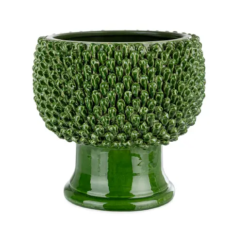 Vaso Pigna Classica Natale In Ceramica H32,5 Verde