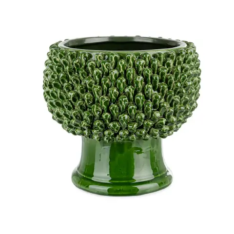 Vaso Pigna Classica Natale In Ceramica H26,5 Verde