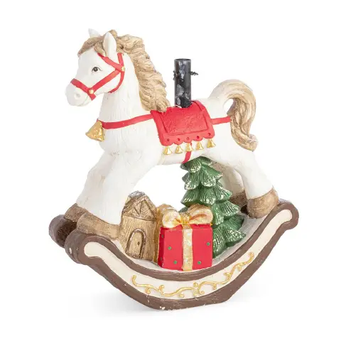 Base Albero Natale Chaim Cavallino A Dondolo 63cm