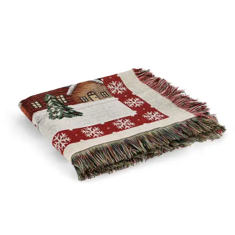 Plaid Natalizio Lapland 152x127 Bianco