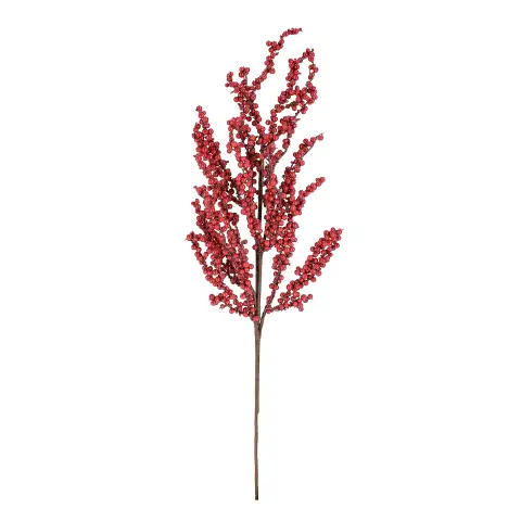 Ramo Hollyn Bacche Rosso Natale 70cm