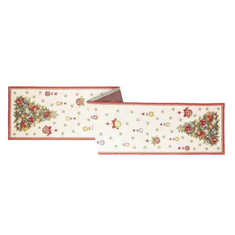 Runner Natalizio Mabel Albero 183x33 Bianco