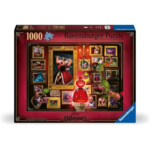 Ravensburger Puzzle 1000 Pezzi Disney Villainous Queen of Hearts – 70x50 cm