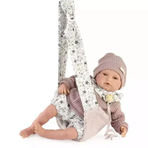 Bambola Baby Love Reborn Con Marsupio Portabebè