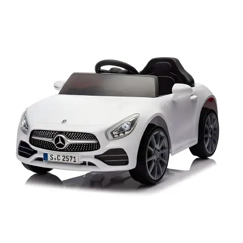 Macchina Elettrica Bambini Mercedes-Benz 12V Bianca con Telecomando