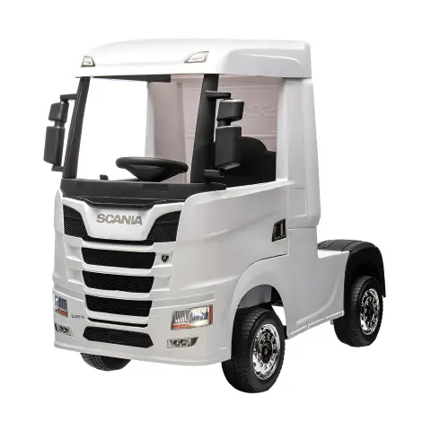 Camion Elettrico Bambini Scania 24V Bianco con Telecomando