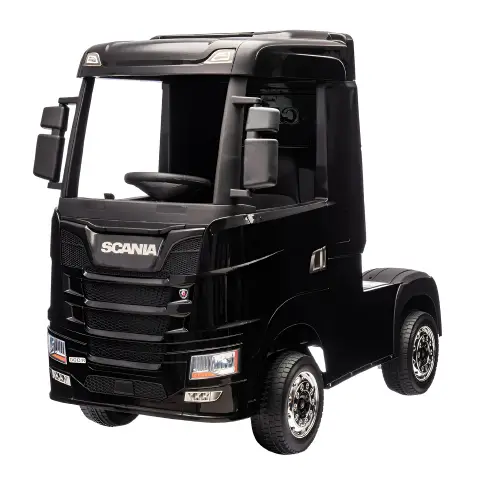 Camion Elettrico Bambini Scania 24V Nero con Telecomando
