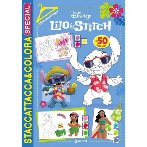 Libro Stitch Con Adesivi - Vesti I Personaggi