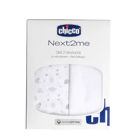 Set Lenzuola in Cotone Sopra-sotto per Next2Me - Confetti