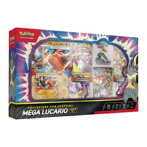 Pokemon Collezione Con Statuina Mega Lucario-Ex