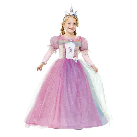 Costume Principessa Unicorn Dream Bambina - Taglia 5/6 Anni