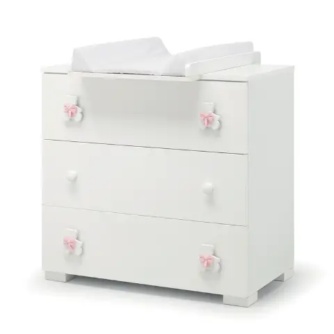 Dudu Como' Bianco con Fiocco Rosa