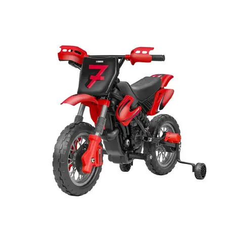 Moto Cross Elettrica per Bambini 12V Rossa