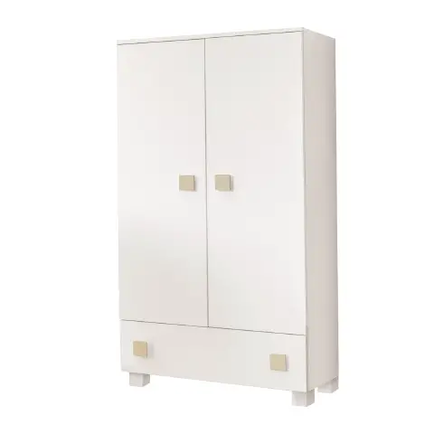 Armadio Infinito Bianco Italbaby 2 Ante con Cassetto e Ripiani 55x100x177