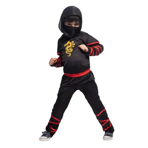 Costume Black Ninja Bambino Taglia L